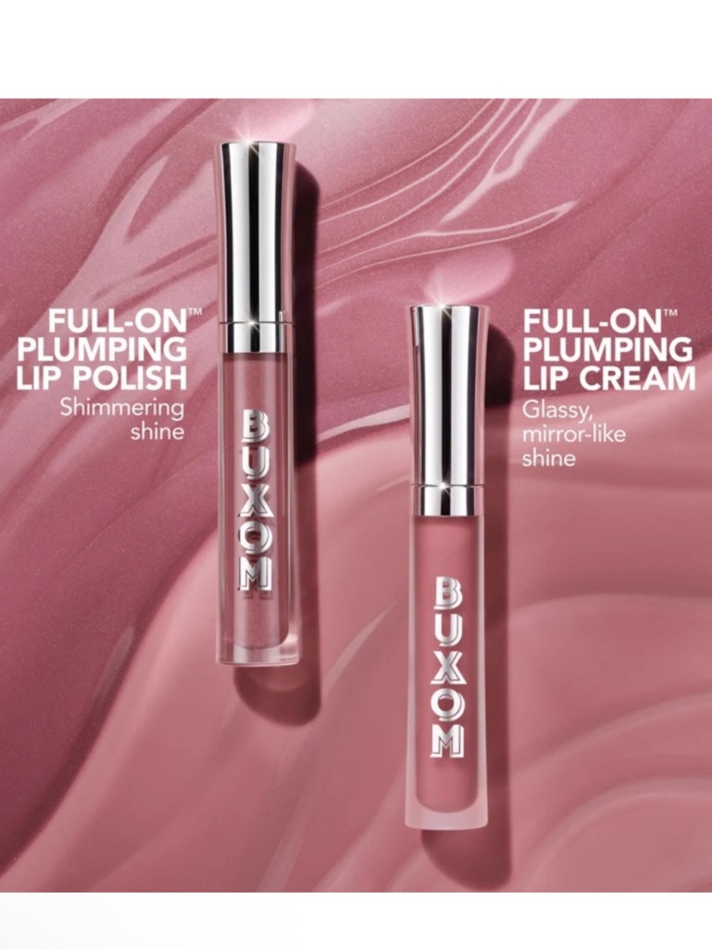 Buxom Jessica Full-On Plumping Lip Polish Gloss- sheer mauve coral pink shimmer - Picture 14 of 15
